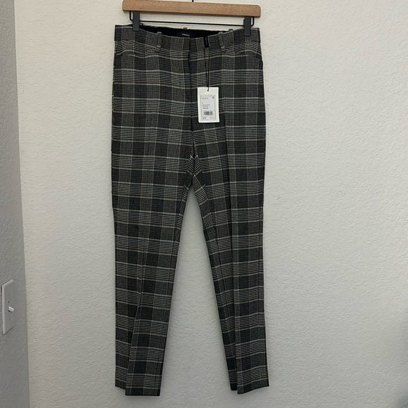 NWT THEORY “TAWNY” city plaid pant size 2 - Picture 1 of 5